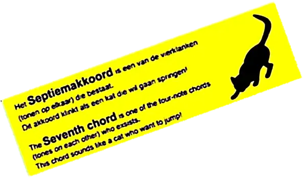 Septiemakkoord als 'kat in de sprong'/ Seventh chord like 'cat in the jump'